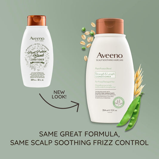 Aveeno Plant Protein Blend Conditioner, For Strong Healthy-Looking Hair, 12 Fl Oz