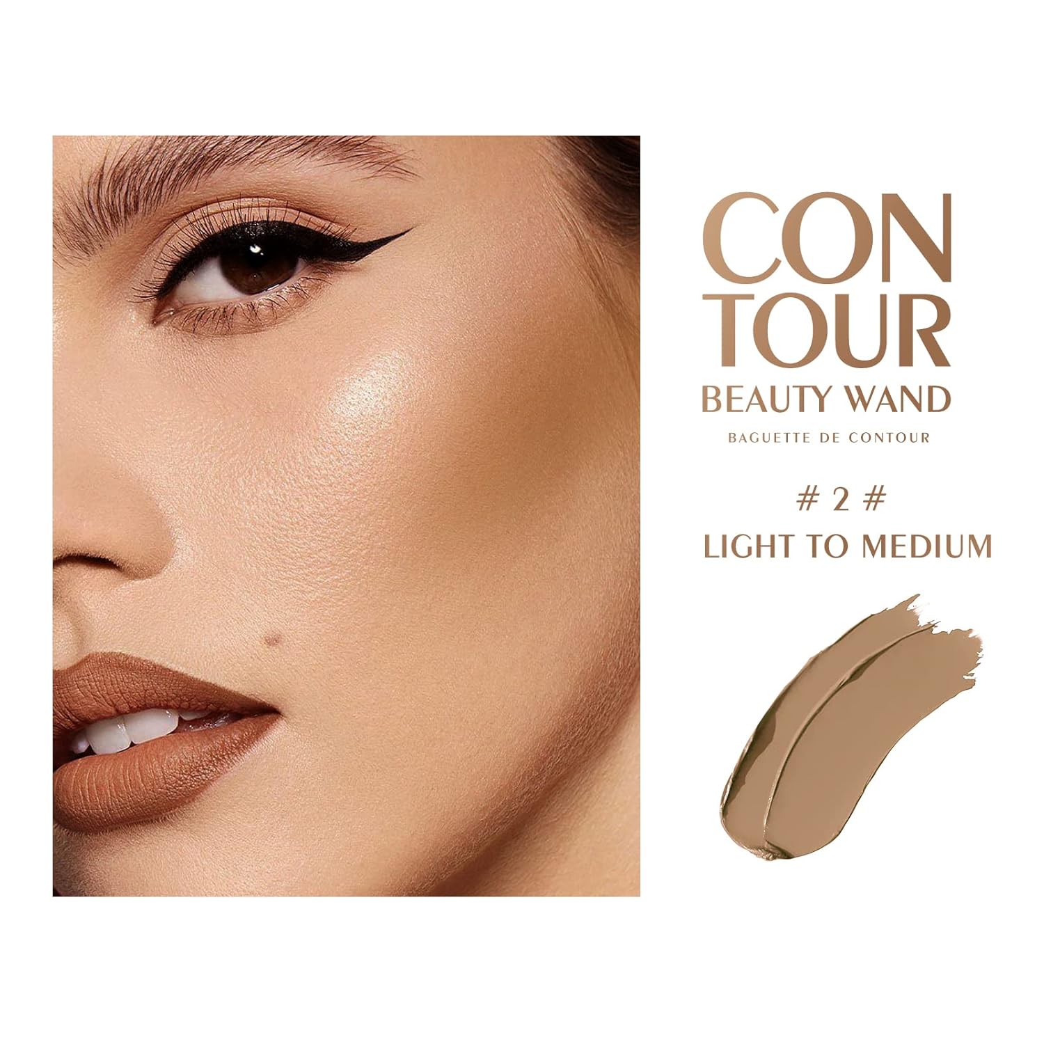 Kyda Contour Beauty Wand, Liquid Face Contouring With Cushion Applicator, High Coverage Natural Matte Finish, Lightweight Blendable Super Silky Cream Contour Stick-Light To Medium : Beauty & Personal Care