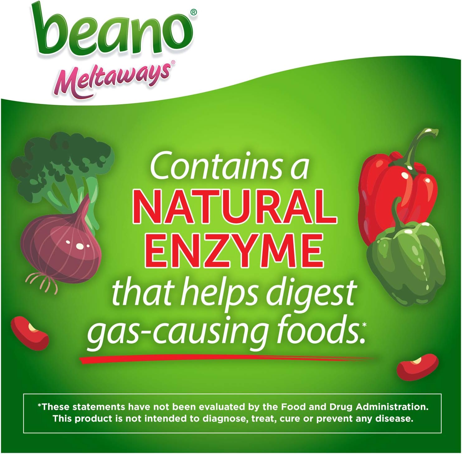 beano Strawberry Meltaways Gas Prevention (15 Count (Pack of 1)) : Health & Household