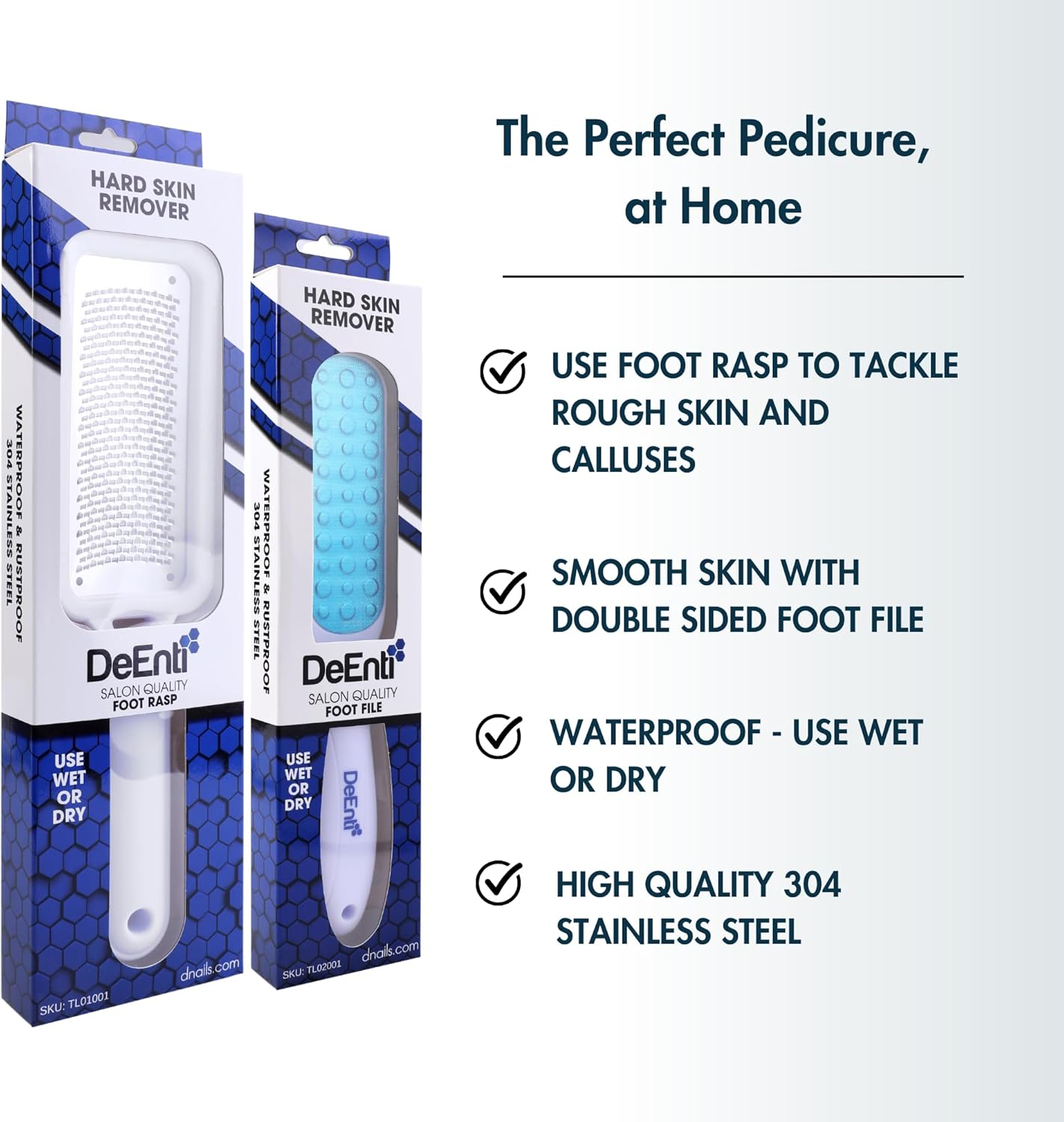 DeEnti Callus Maintenance Pack, Bundle Includes Mint Scented Callus Remover, Metal Foot Rasp, Foot File, and 4 Pairs of Gloves, Salon Grade Foot Care, Home Manicure and Pedicure Kit : Beauty & Personal Care