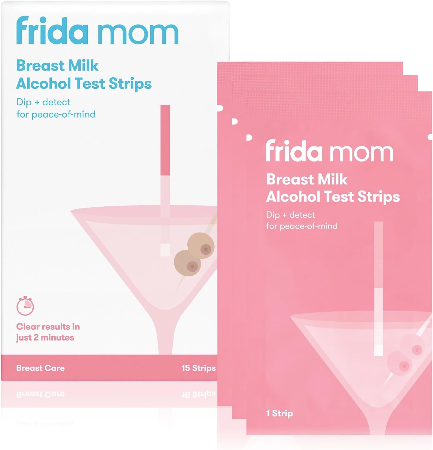 Alcohol Detection Test Strips for Breast Milk - at Home or On The go Peace of Mind in 2 Minutes - 15 ct