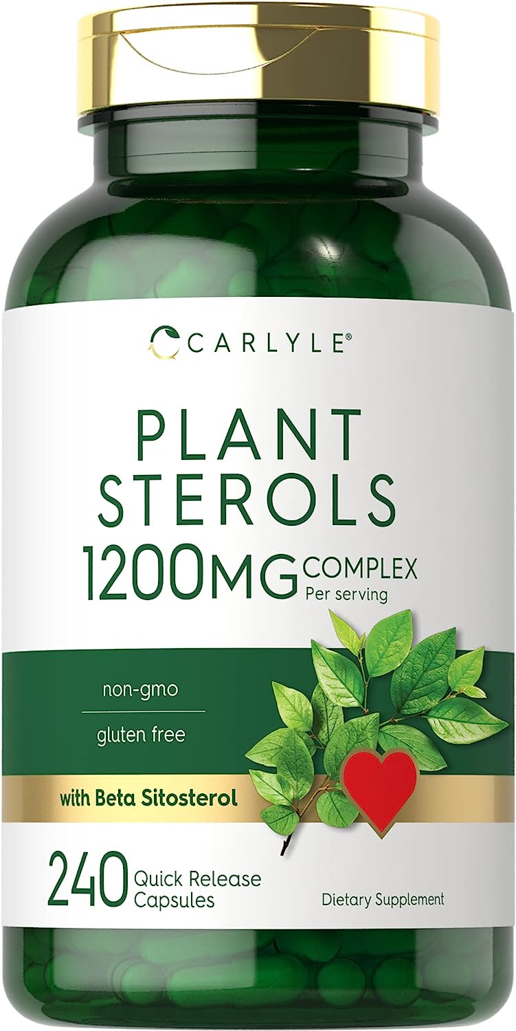 Carlyle Plant Sterols 1200 mg | 240 Ultra Potent Capsules | Non-GMO and Gluten Free Supplement | with Beta Sitosterol