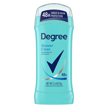 Degree Original Antiperspirant Deodorant Shower Clean Pack Of 6 48-Hour Sweat & Odor Protection Antiperspirant For Women 2.6 Oz