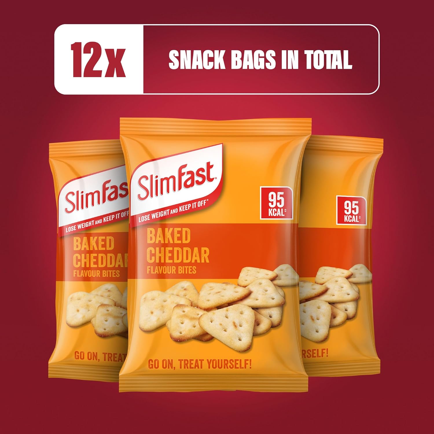 SlimFast Cheddar Bites Snack Bag, Crunchy, Tasty Low Calorie Snack, 24 x 22 g Multipack : Amazon.co.uk: Grocery