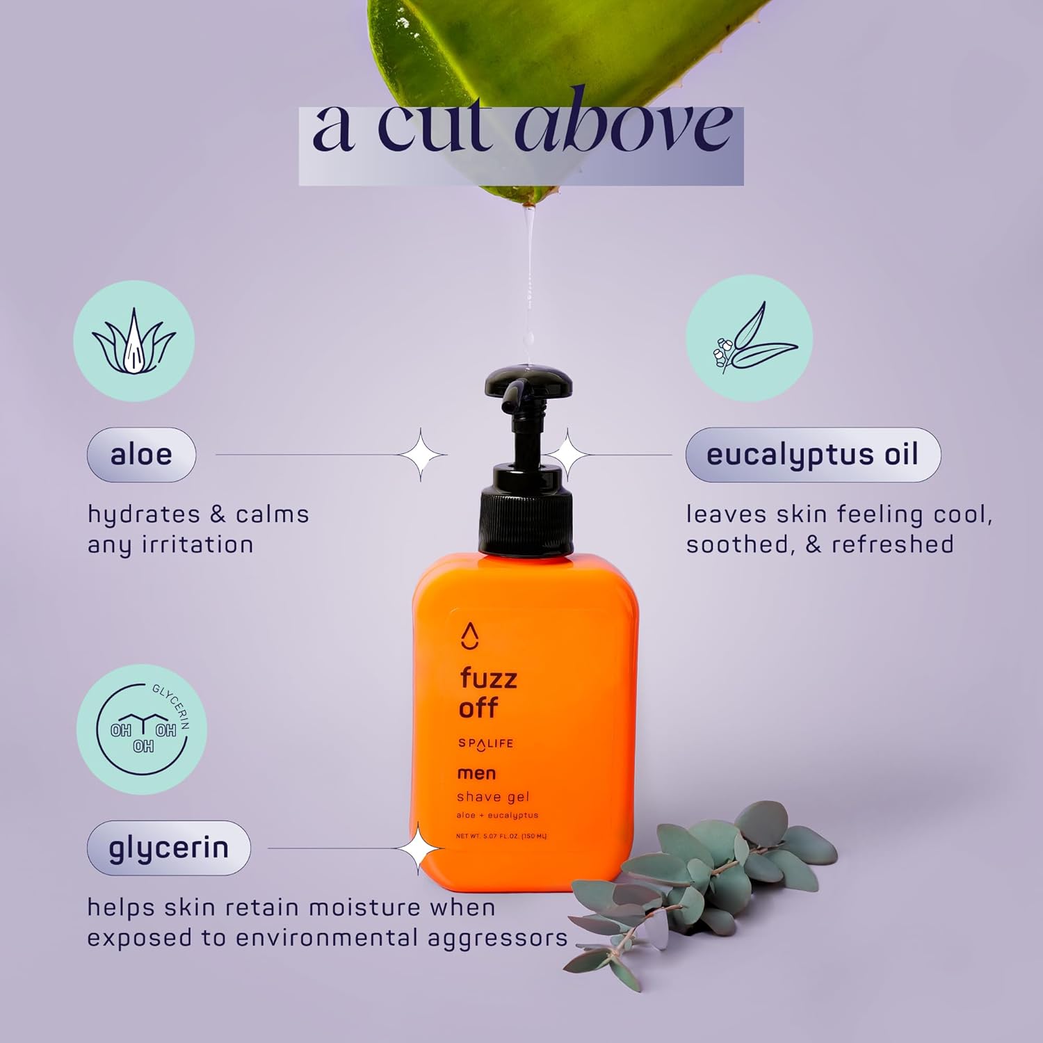 Spalife 7-Piece Bath And Body Men Grooming Gift Set - 2-In-1 Shampoo & Conditioner, Body Wash, Daily Moisturizer, Post-Shave Lotion, Bath Sponge & Foot Stone For Luxurious At-Home Spa : Beauty & Personal Care