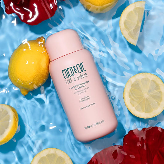 Coco And Eve Clarifying Detox Shampoo. Remove Hard Water & Product Build Up. With Hibiscus Cider Vinegar To Detox Scalp. Color Safe & Non-Stripping. (280 Ml)