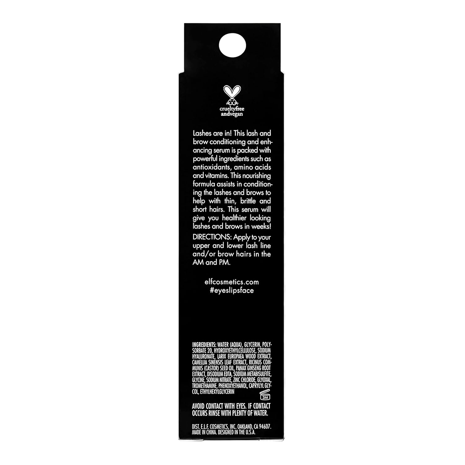E.L.F. Skin Enhancing Lash & Brow Serum Mini, Promotes Longer-Looking Lashes & Brows, Nourishing & Conditioning Formula, Clear : Beauty & Personal Care
