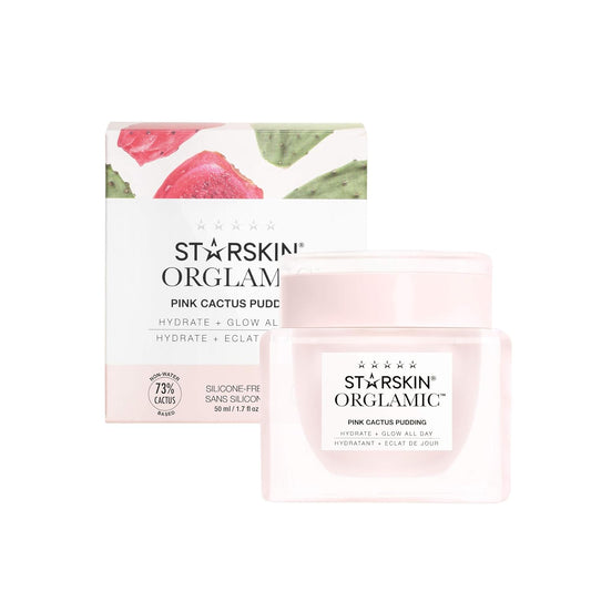 Starskin Orglamic Pink Cactus Pudding 1X50Ml, Hydrating & Glowing Face Cream For All Skin Types, Revitalizing And Nourishing, K Beauty Skincare : Beauty & Personal Care