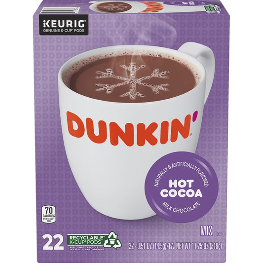Dunkin' Donuts® Milk Chocolate Hot Cocoa Single-Serve K-Cup®, Box Of 22