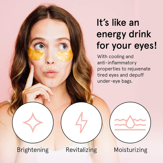 Award Winning Under Eye Mask - Reduce Dark Circles, Puffy Eyes, Undereye Bags, Wrinkles - Gel Under Eye Patches, Vegan Cruelty-Free Self Care by grace and stella (48 Pairs, Blue)