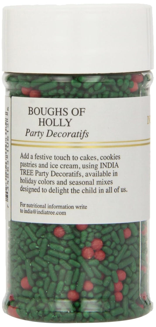 India Tree Decoratifs, Boughs Of Holly, 3.0-Ounce (Pack Of 4)