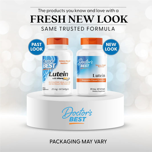 Doctor'S Best Lutein With Gluten Free, Vision Support, 60 Softgels