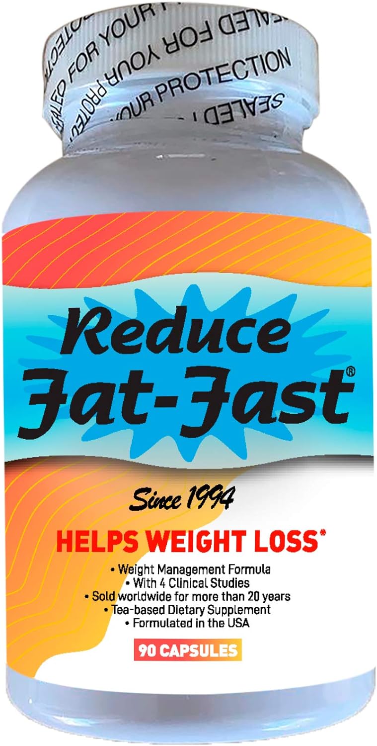 Reduce Fat Fast Natural Weight Loss Dietary Supplement. Appetite Suppressant and Fat Burner for Women and Men (1 Month supply/90 Capsules)