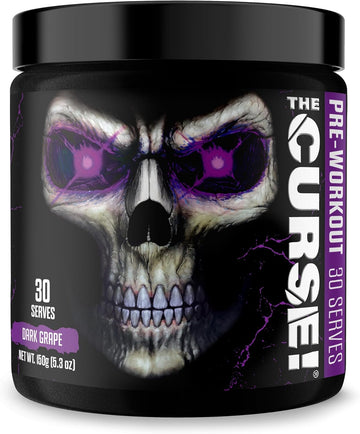 Jnx Sports The Curse! Pre Workout Powder For Men & Women, Caffeine, Beta-Alanine, Creatine, L-Citrulline, 30 Servings, Blue Raspberry Flavor – Boost Energy, Strength & Focus