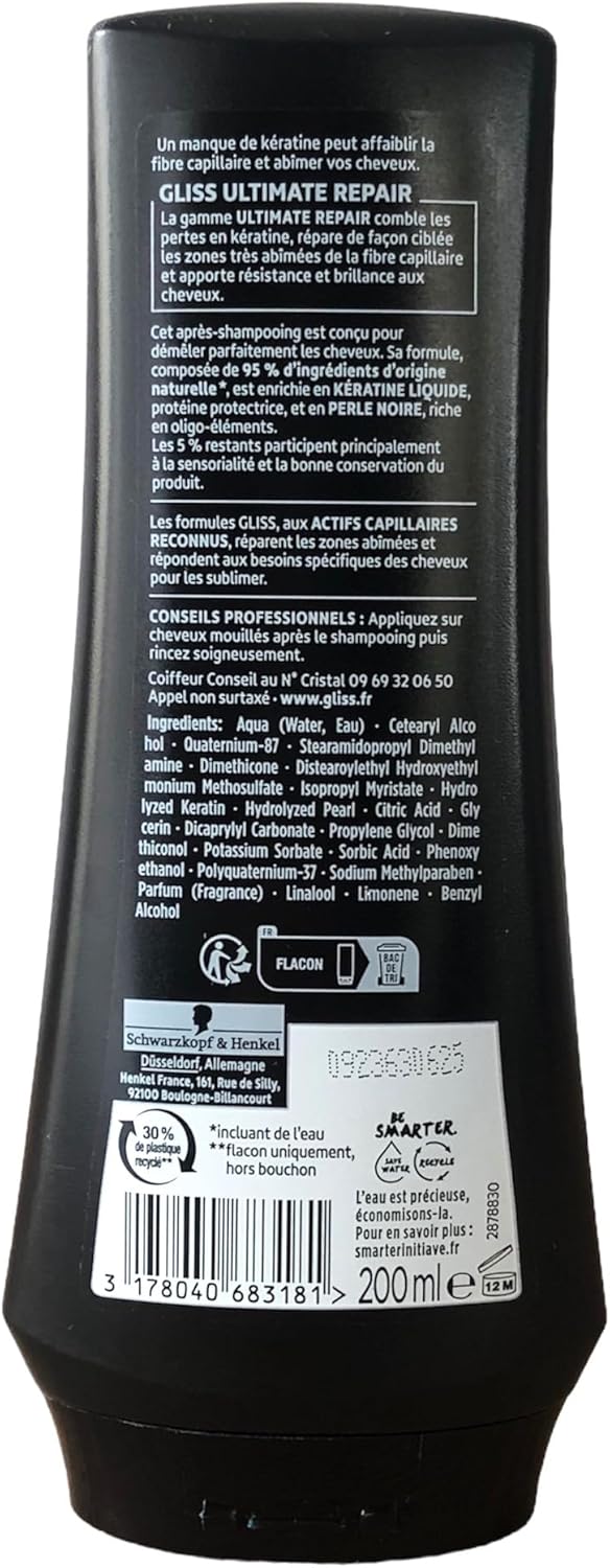 Gliss Kur Ultimate Repair Conditioner 6.76 Fl Oz : Beauty & Personal Care