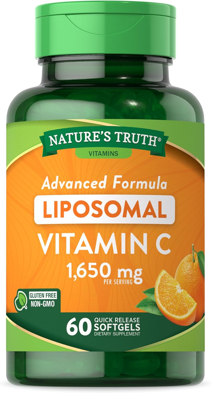 Nature'S Truth Liposomal Vitamin C | 1650Mg | 60 Softgels | Non-Gmo & Gluten Free Supplement