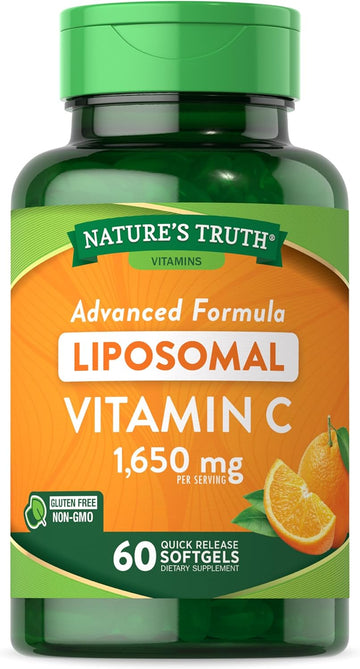 Nature'S Truth Liposomal Vitamin C | 1650Mg | 60 Softgels | Non-Gmo & Gluten Free Supplement