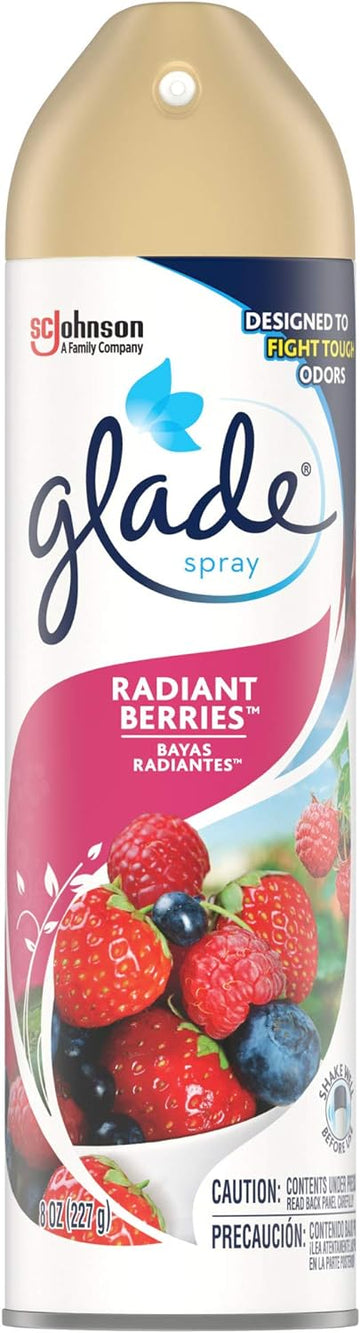 Glade Air Freshener, Aerosol, Radiant Berries, 8 Oz (Pack of 3)