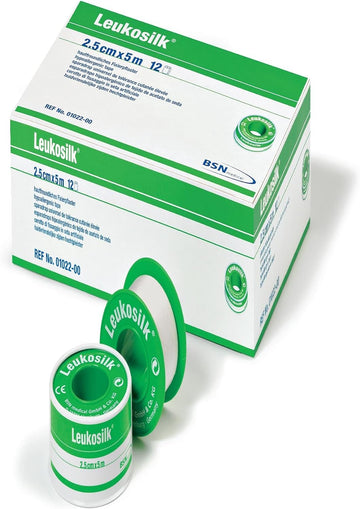 Leukosilk Rolled Plaster 1.25 Cm X 5 M, 24 Rolls
