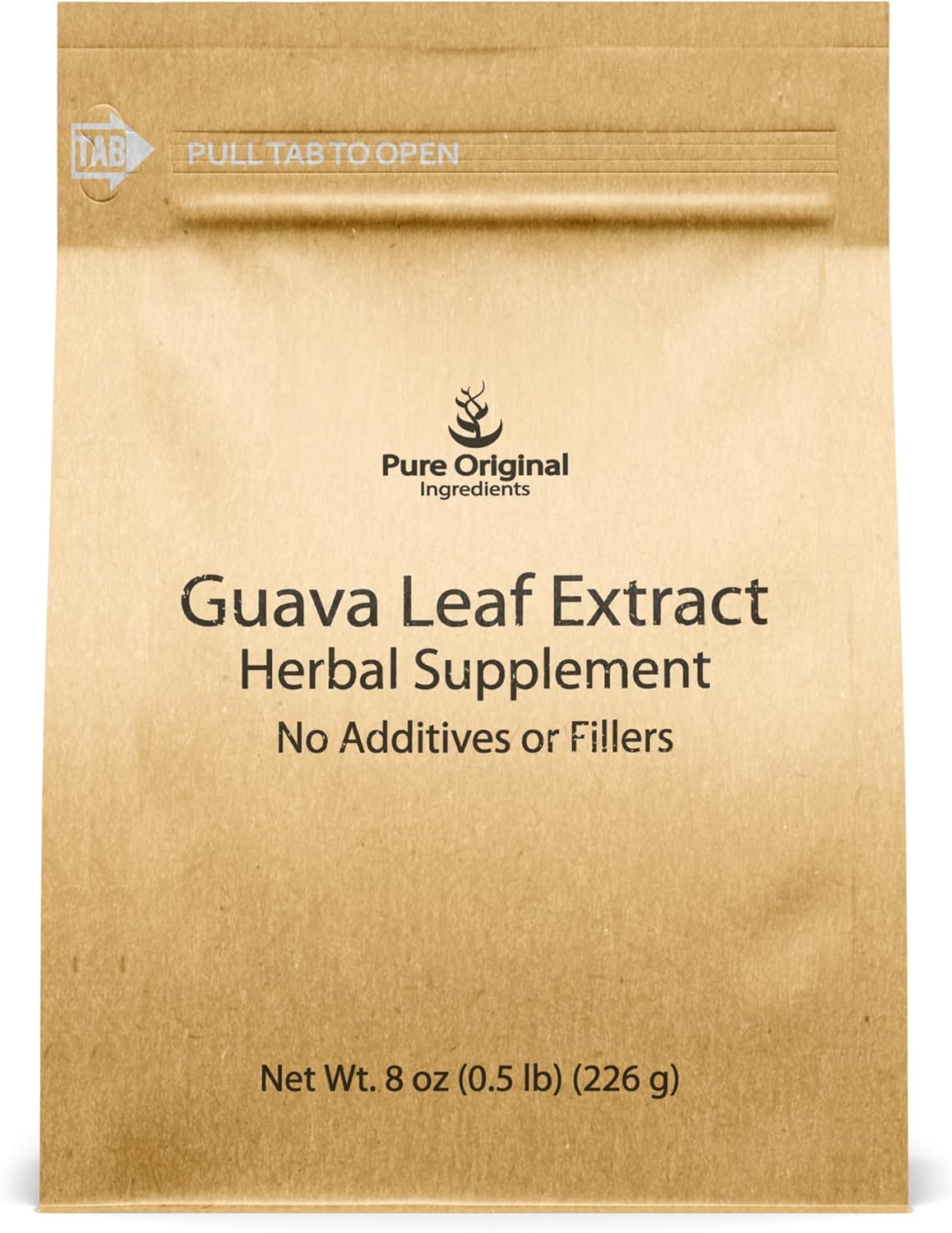 Pure Original Ingredients Guava Leaf Powder, 8 Oz, 4:1 Extract, Herbal Supplement, Pure & Undiluted