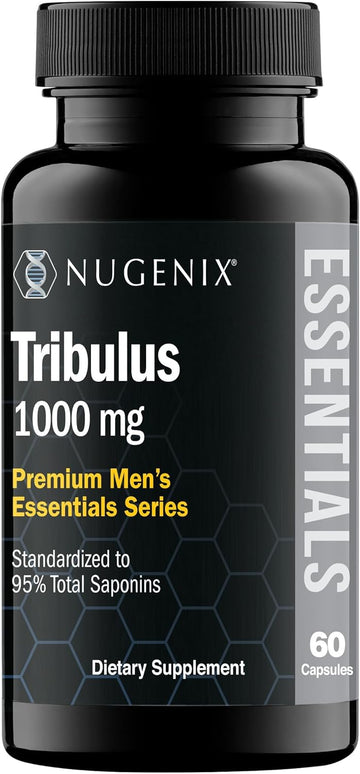 Nugenix Essentials Tribulus Terrestris Extract - 95% Total Saponins, 1000mg High Potency, Extra Strength, 60 Count