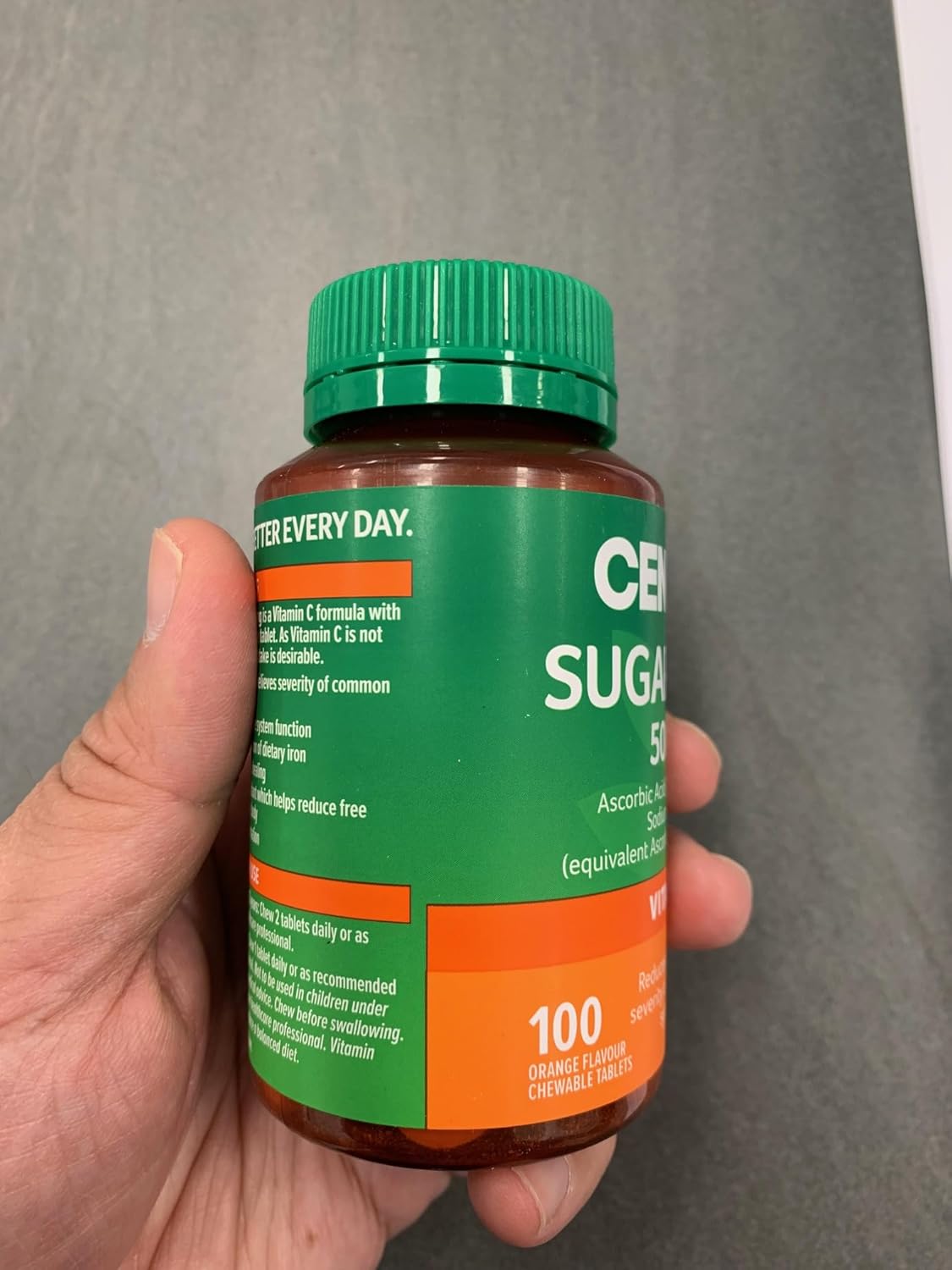 Cenovis Sugarless C 500Mg Orange Flavour Tabs 100 : Health & Household