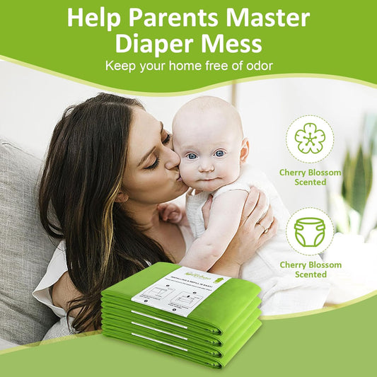 Refills Compatible With Dekor Classic Diaper Pail | 8 Pack | Disposable Diaper Pail Refill | Extra Thickness | Quick & Easy To Replace | Cherry Blossom Scented | Holds Up To 4000 Diapers