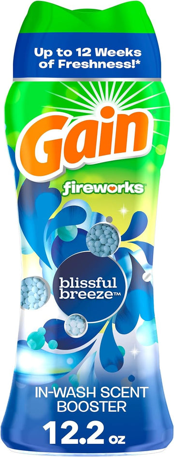 Gain Fireworks In-Wash Scent Booster Beads, Blissful Breeze, 12.2 oz
