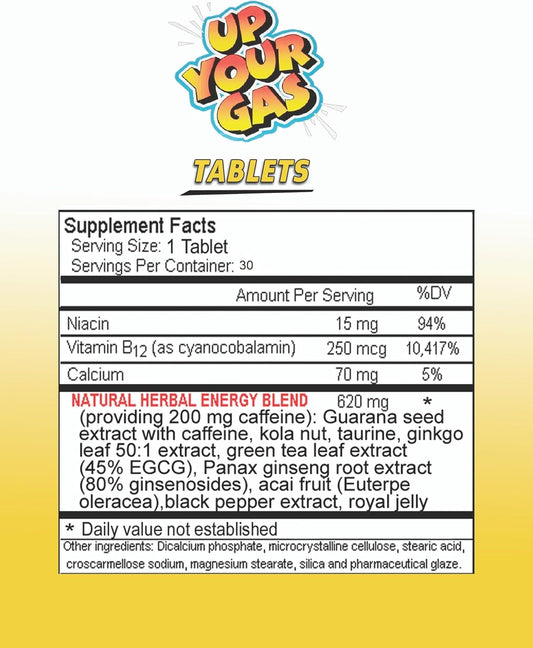 Hot Stuff Nutritionals Up Your Gas Ma Huang Free 30Tb, 0.131 Bottle : Health & Household