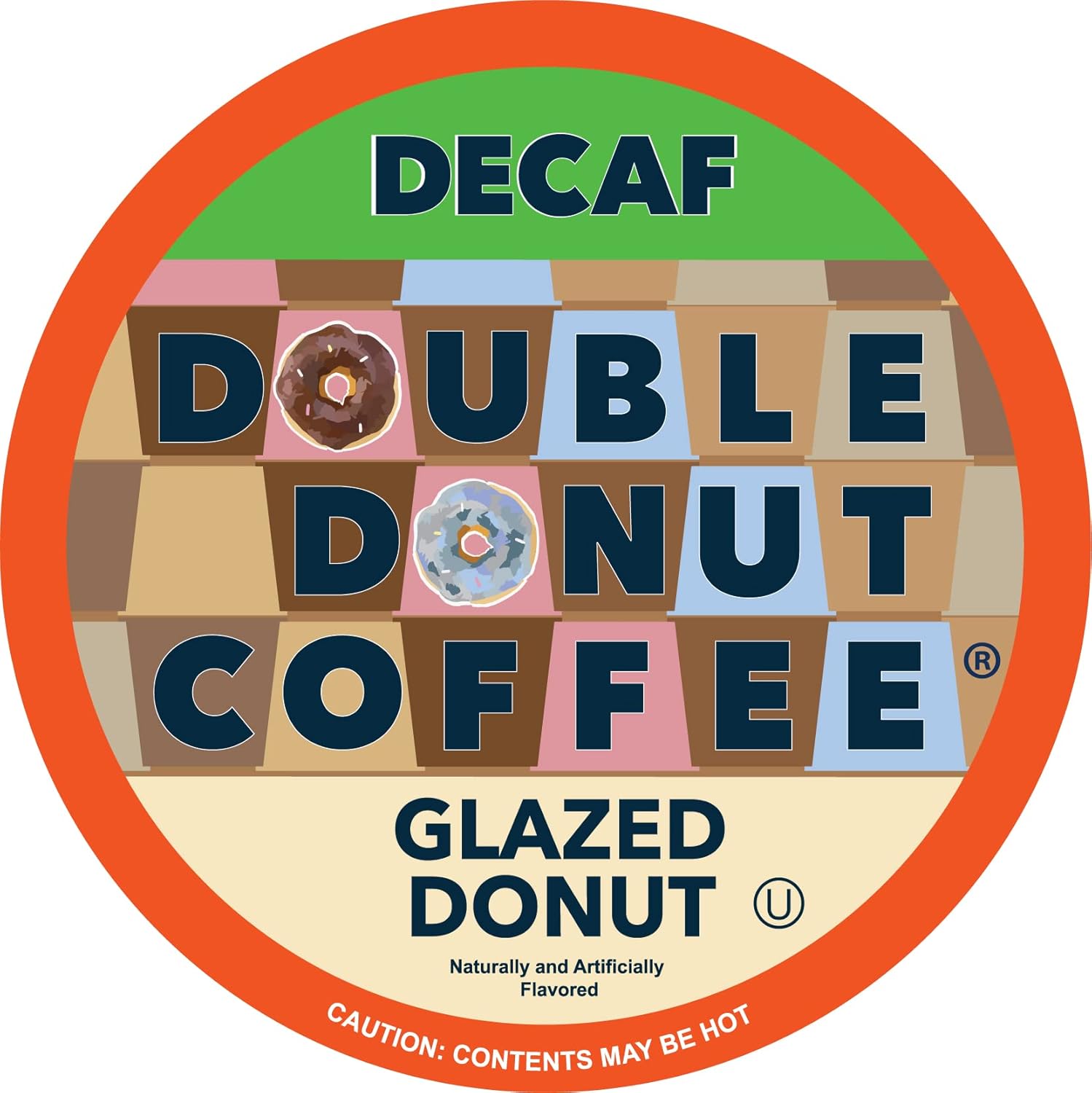 Double Donut Flavored Decaf Coffee, Decaf Glazed Donut Coffee, Decaf Coffee Pods For Keurig K Cups Machines, Hot Or Iced Coffee, Single Serve Decaffeinated Coffee In Recyclable Pods, 80 Count