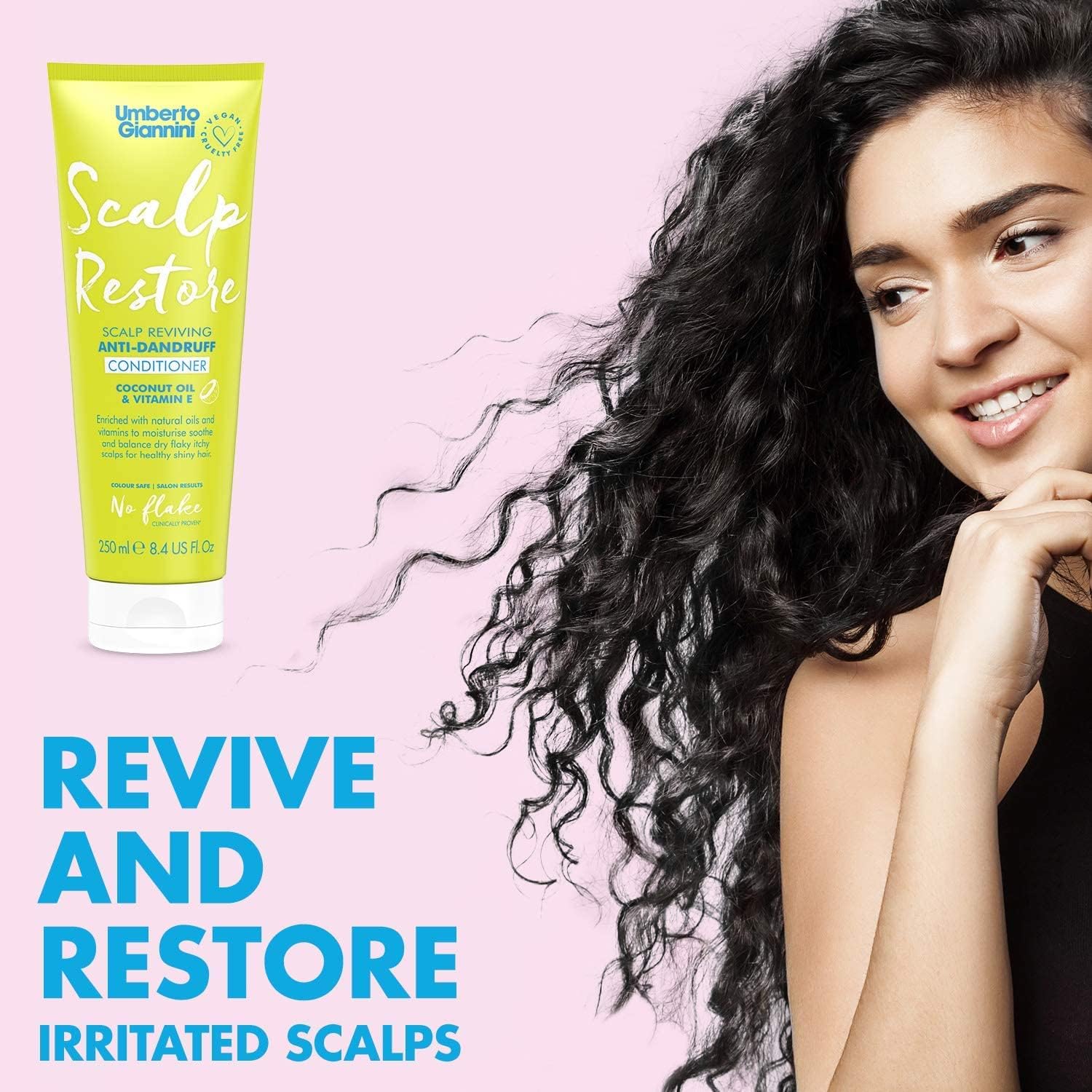 Umberto Giannini Scalp Restore Balancing Conditioner, Vegan & Cruelty Free Scalp Reviving Formula with Coconut Oil & Vitamin E, 250ml : Amazon.co.uk: Beauty