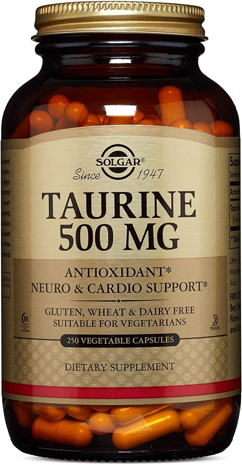 Solgar - Taurine 500 Mg Vegetable Capsules 100 Count