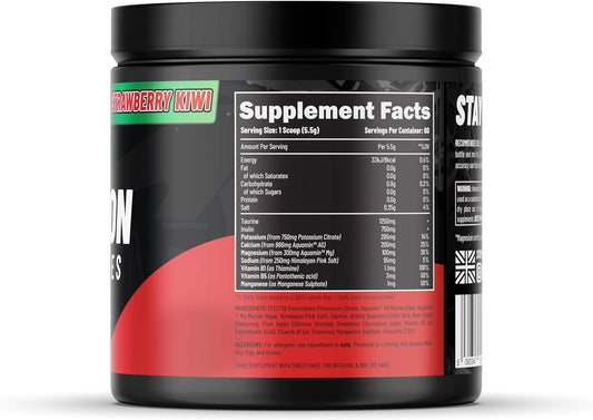 Efectiv Hydration Electrolytes Powder - 330G, 60 Servings - Vegan Electrolyte Powder With Key Minerals - Calcium, Magnesium, Potassium, Sodium - Zero Sugar Electrolytes Drinks (330G, Strawberry Kiwi)