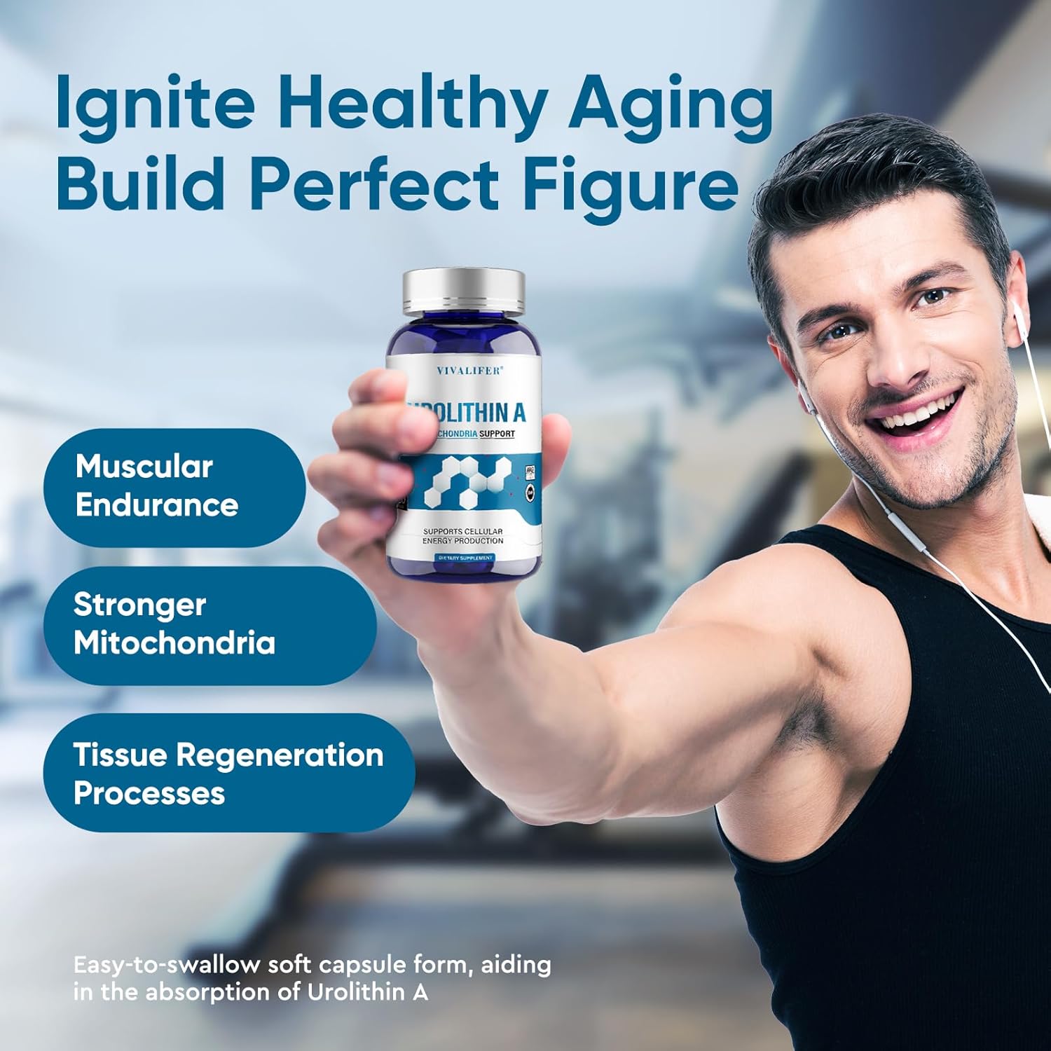 Dqqi Urolithin A Supplement 2000 Mg - 240 Capsules Powerful Antioxidant Protection, Promoting Healthy Aging & Mitochondrial Health And Cell Repair Support For Men & Women : Health & Household