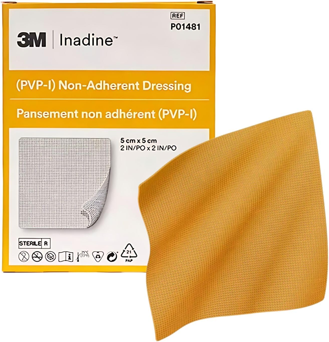 Box of 25 Inadine Dressings - Non-Adherent Pads for Wound Care & Infection Prevention : Amazon.co.uk: Health & Personal Care