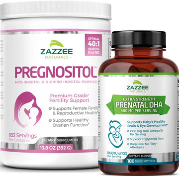 Zazzee Pregnositol Powder And Extra Strength Prenatal Dha