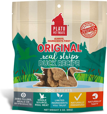 Plato Original Real Strips Duck 3Oz, Natural (850002221534)