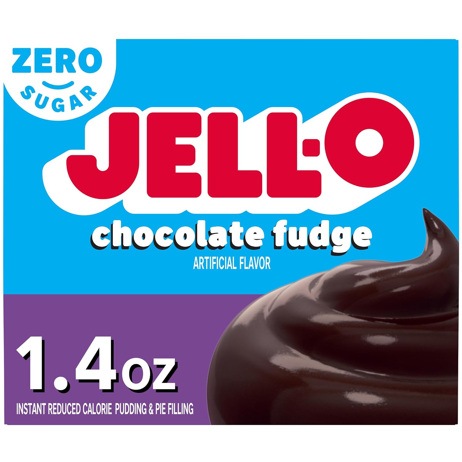 Jello Sugar Free Chocolate Fudge Pudding Mix 1.4Oz Box(Packaging May Vary)