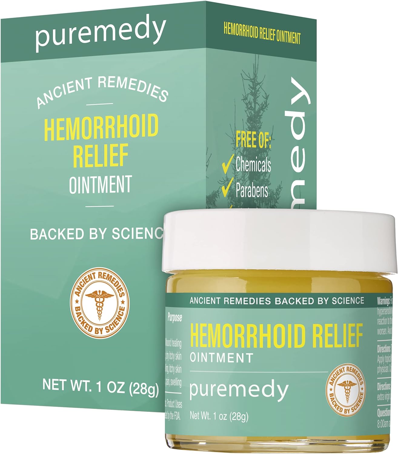 Puremedy Unscented Hemorrhoid Relief Homeopathic Salve, 1 Ounce