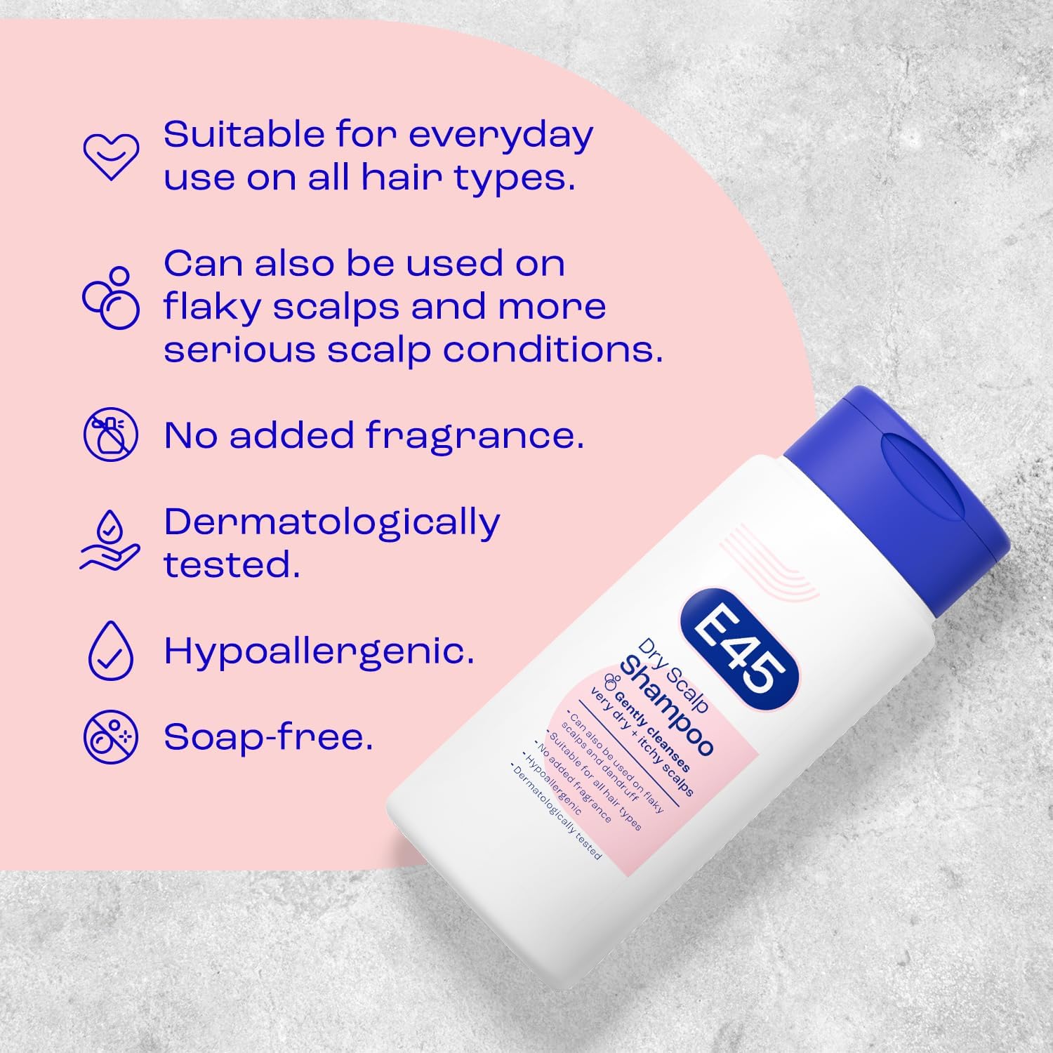 E45 Dry Scalp Shampoo for Very Dry, Itchy and Flaky Scalp - Anti Dandruff Shampoo with hydrating Vitamin B5 – Free from fragrance, soap and perfume 200ml : Amazon.co.uk: Beauty