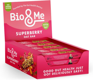 Bio&Me: Toffee Apple Gut-Loving Oat Bars (18 X 38G) - On-The-Go Snack - Good Gut Health