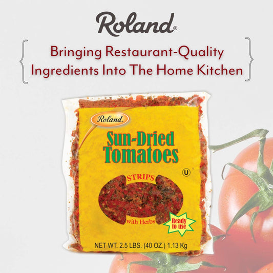 Roland Foods Sun-Dried Tomato Strips, 2.5 Pound Bag, Pack Of 2