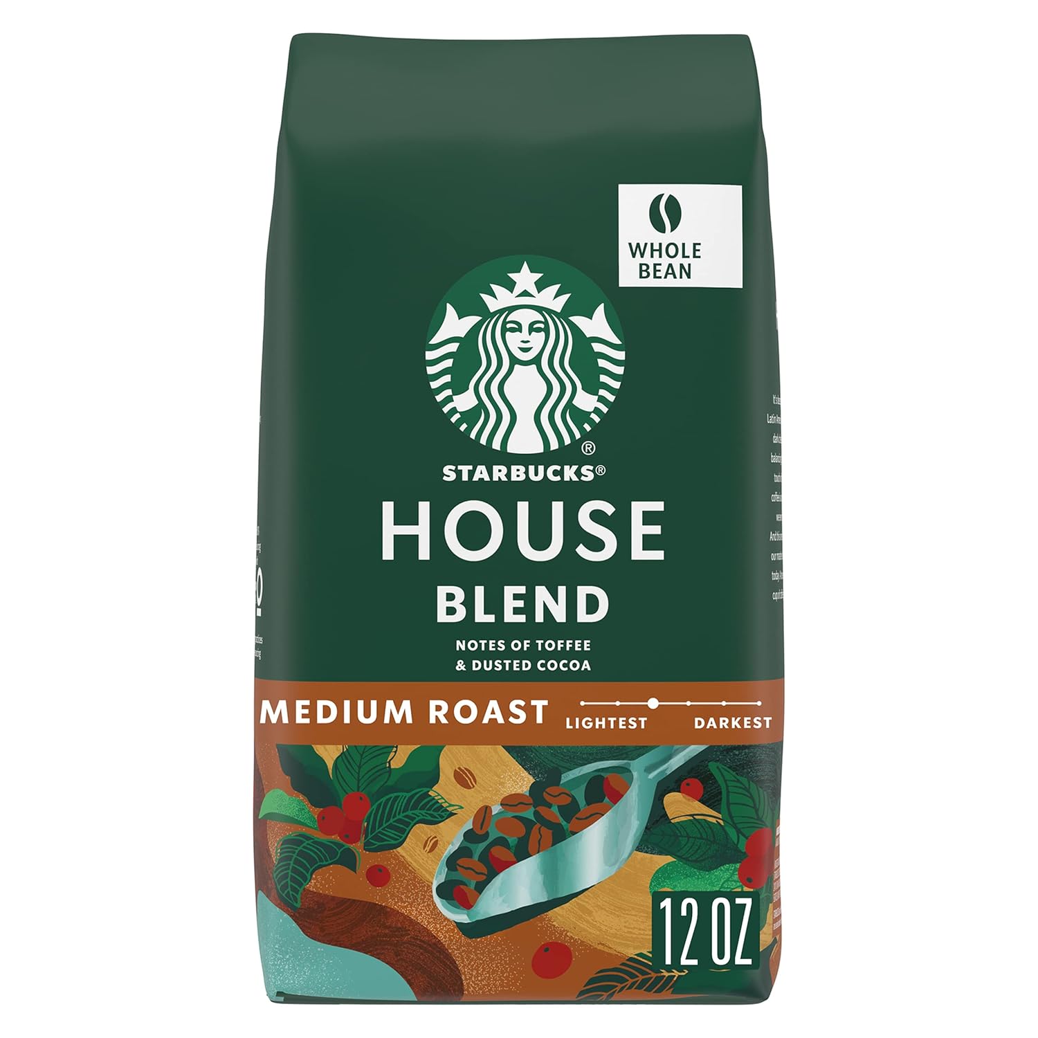 Starbucks Whole Bean Coffee—Medium Roast Coffee—House Blend—100% Arabica—1 Bag