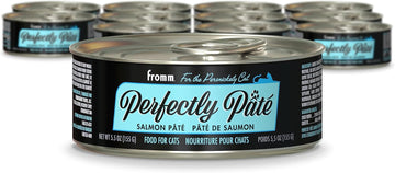 Fromm Perfectly Pâté Salmon Pate Cat Food - Premium Wet Cat Food - Salmon Recipe - Case Of (12) 5.5 Oz Cans