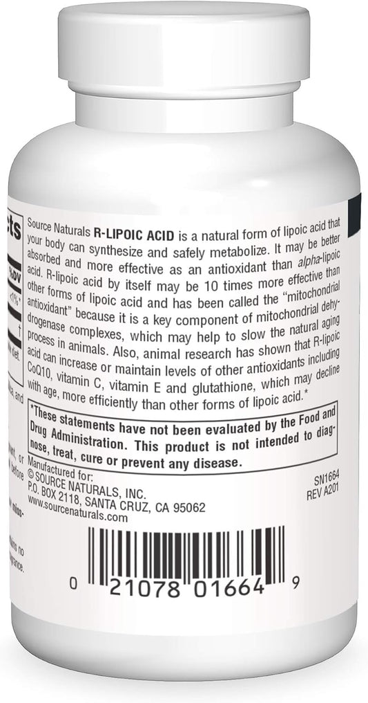 Source Naturals R-Lipoic Acid, 100mg - 60 Tablets