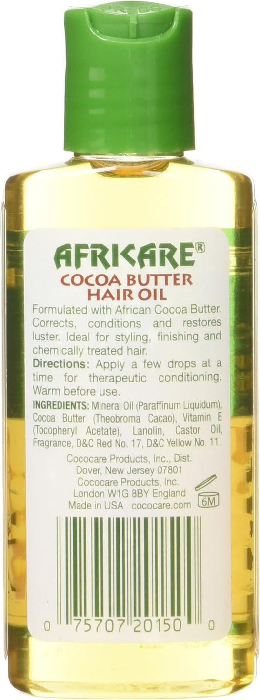 Cococare Africare Cocoa Butter Hair Oil 2 Fl Oz 60 Ml