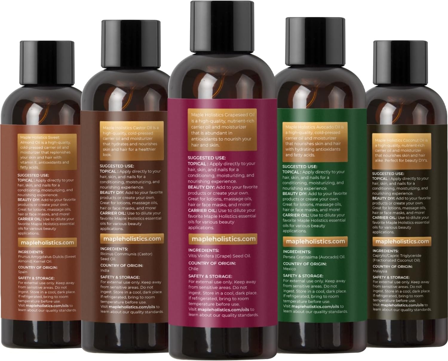 Pure Carrier Oils For Essential Oils - Diy Skin Care Set With Hair Oils Skin Oils For Body Care Moisturizers For Face And Body Plus Nail Care - Anti Aging Skin Care Diy Beauty Products Carrier Oil Set : Health & Household