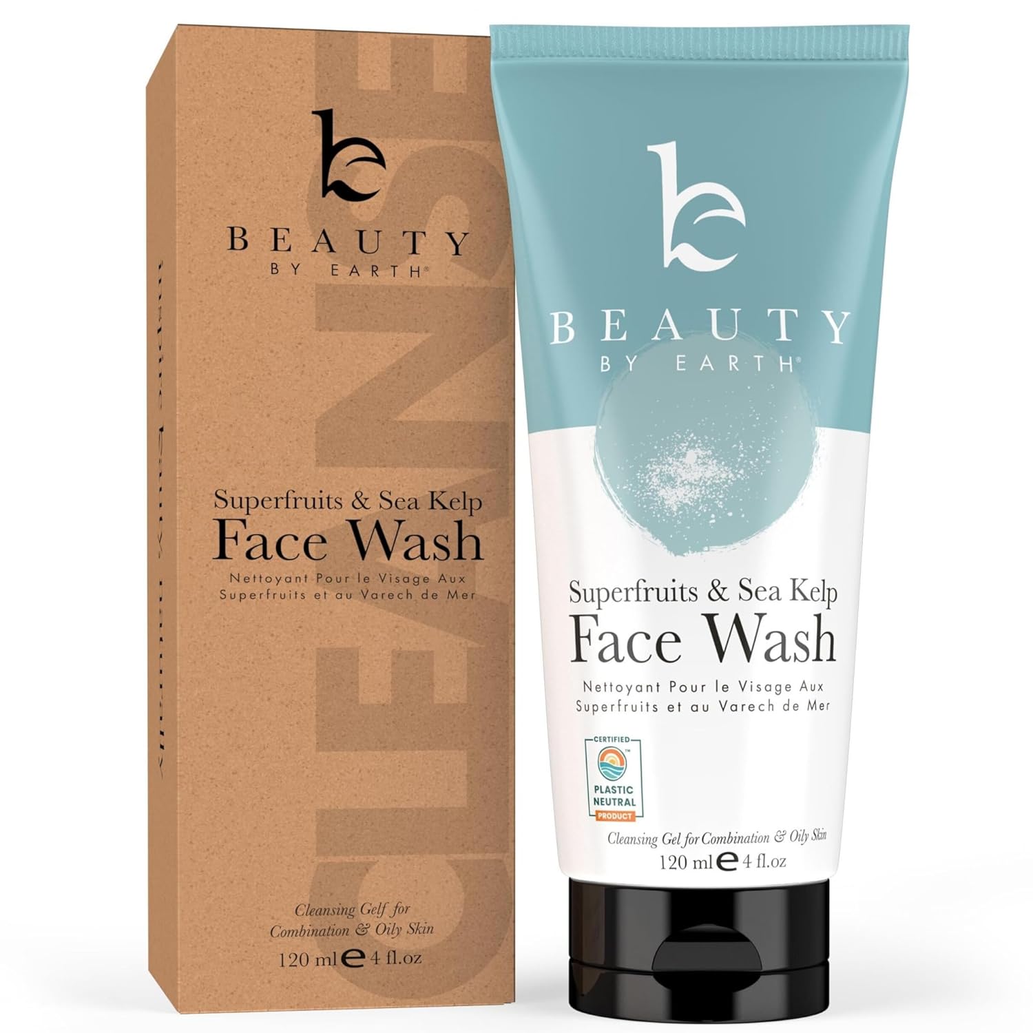 Face Wash - USA Made with Natural & Organic Ingredients, Facial Cleanser for Acne Prone, Combination and Oily Skin, Non Toxic Face Wash for Sensitive Skin, Gentle Face Cleanser for Women & Men