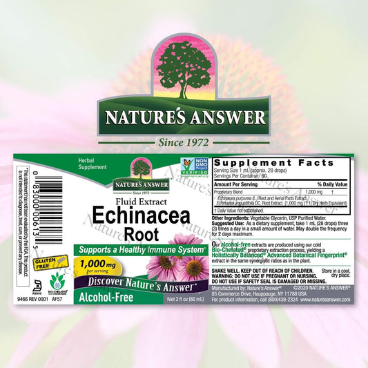 Nature'S Answer Echinacea Extract | Supports A Healthy Immune System | Vegan, Gluten-Free, Alcohol-Free, Non-Gmo & Kosher Certified | 2Oz