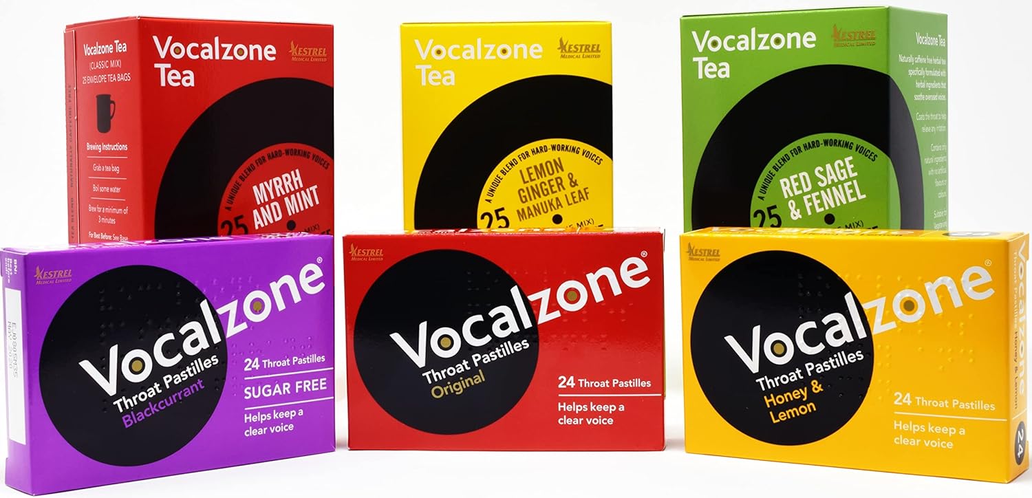 Vocalzone Tea for Throat & Voice Care - Red Sage & Fennel. Caffeine Free Herbal Tea Blend. 25 Tea Bags. Contains Liquorice Root : Amazon.co.uk: Grocery